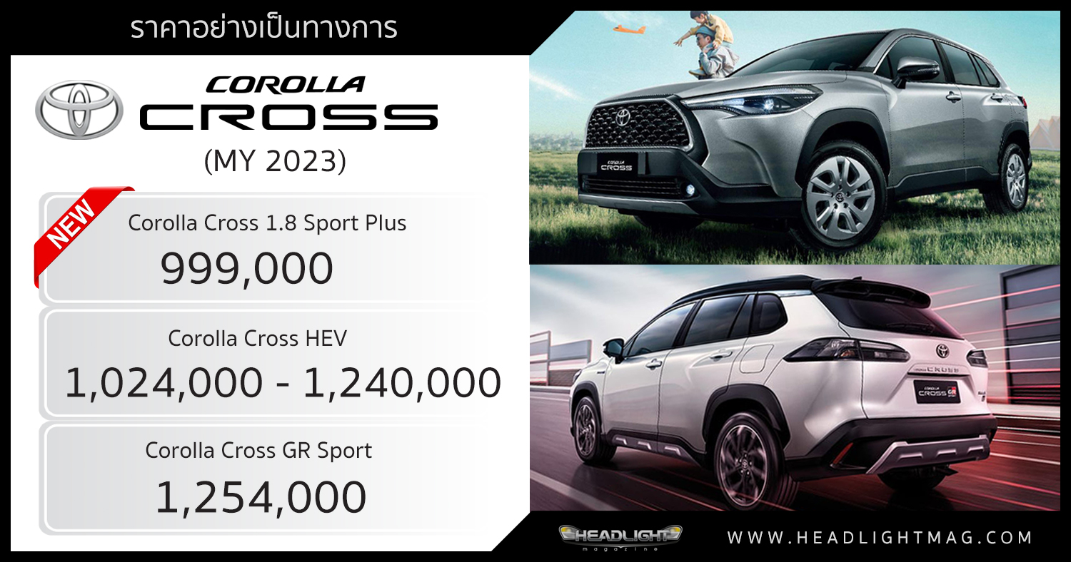 Toyota Corolla CROSS MY2023 999 000