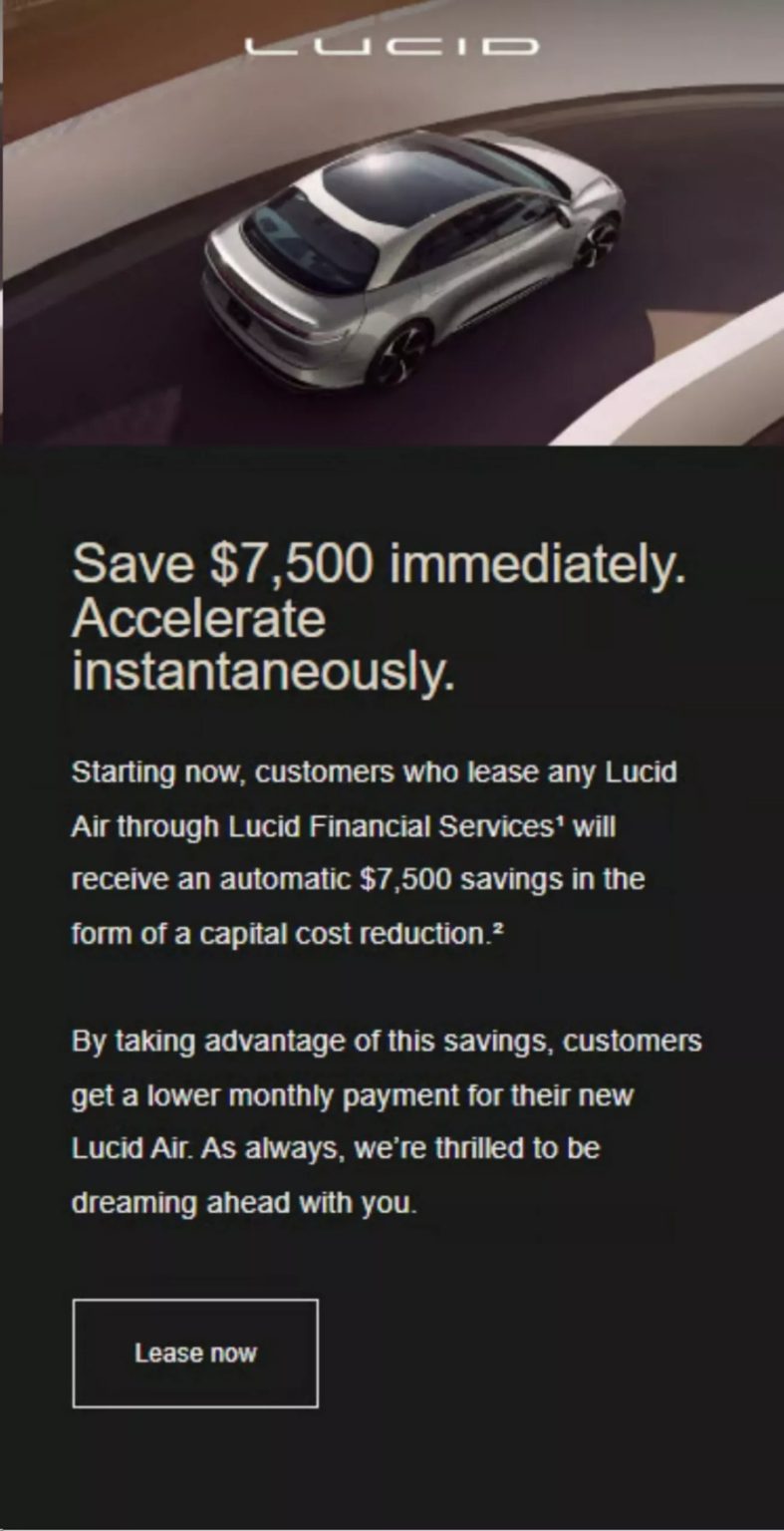 Lucid ลดราคาจำหน่ายตาม Tesla ในสหรัฐฯ ด้วยส่วนลด 7,500 เหรียญสหรัฐ ให้ ...